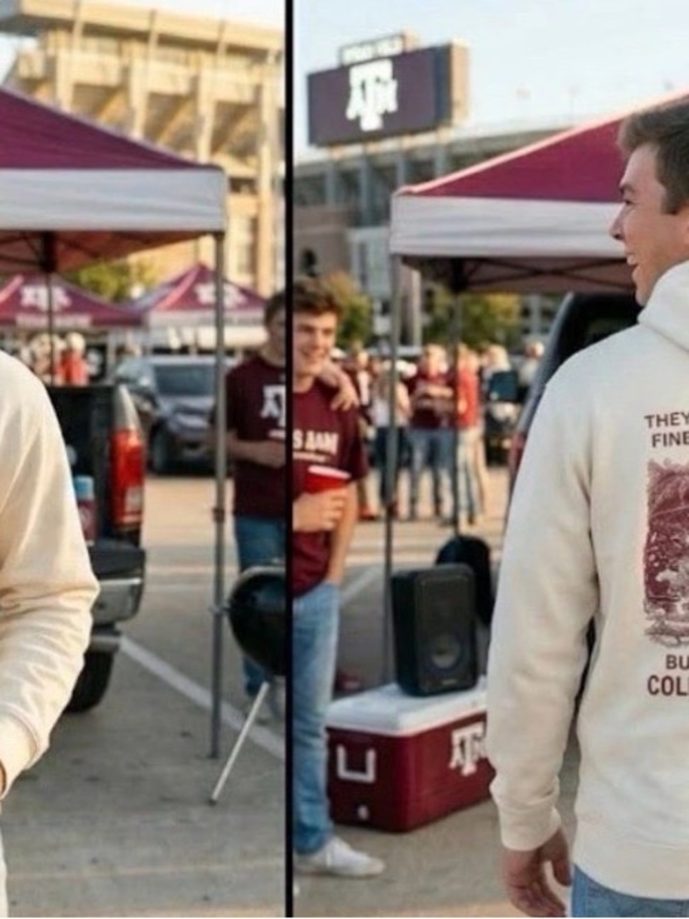 NWT Barstool Sports College Station Pigment Dyed Hoodie XL Texas A&M Tailgate
